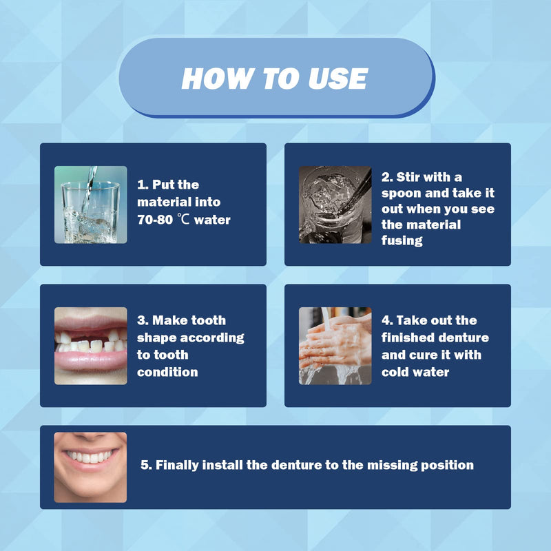 [Australia] - 30 ml Tooth Repair Kit, Temporary Teeth Replacement Kit - Moldable Thermal Fitting Beads for Filling Fix Missing and Broken Tooth or Adhesive Denture Fake Teeth 