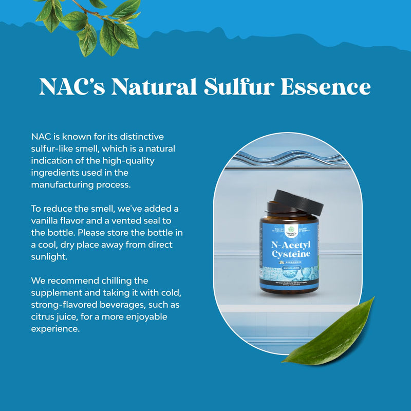 [Australia] - Natures Craft NAC Supplement N-Acetyl Cysteine 600mg- High Absorption NAC 600 mg Capsules Glutathione Precursor for Liver Cleanse Detox Kidney Support Lung Health Immunity and Brain Supplement 