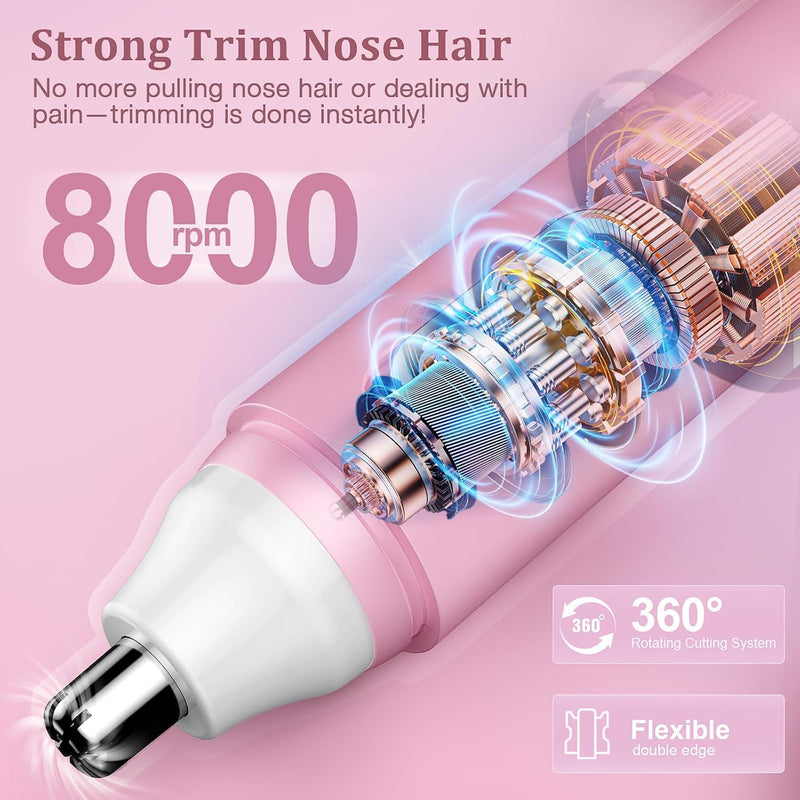 [Australia] - Eyebrow razor nose razor women's nose hair trimmer usb: Celakeety painless eyebrow trimmer nose hair trimmer women and ear hair trimmer, rechargeable 2 in 1 facial hair trimmer 