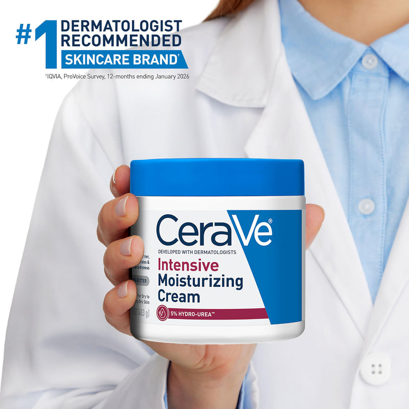 CeraVe Intensive Moisturizing Cream with Shea Butter for Dry Skin, 19oz | Skin Care, Instant Hydration, Skincare, Body Care, Skin Barrier Repair, Body Cream, Fragrance Free, Extremely Dry Skin
