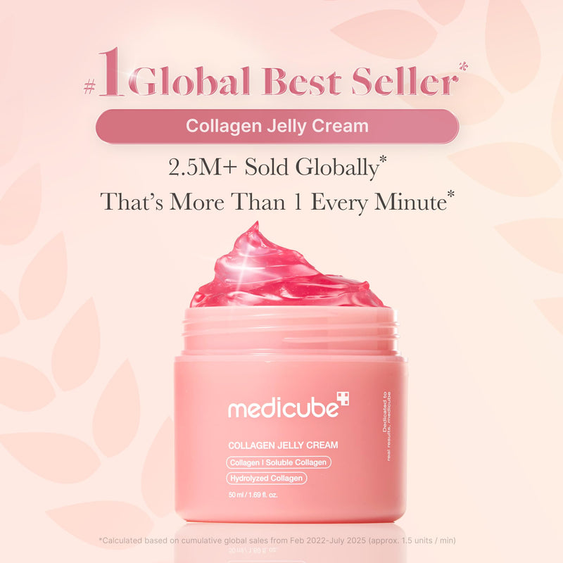 [Australia] - medicube Collagen Jelly Cream- Niacinamide & Freeze-Dried Hydrolyzed Collagen - Boosts skin's barrier hydration and gives 24h Glow & Lifted Look - Korean skincare (1.69 Fl Oz (Pack of 1)) 1.69 Fl Oz (Pack of 1) 
