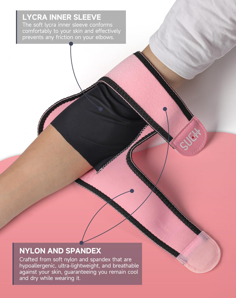 [Australia] - SueH Design Tennis Elbow Brace for Men and Women, Elbow Brace for Tennis Elbow, Golfer's Elbow, Tendonitis, Pain Relief, Elbow Brace (Pack of 2), Pink 
