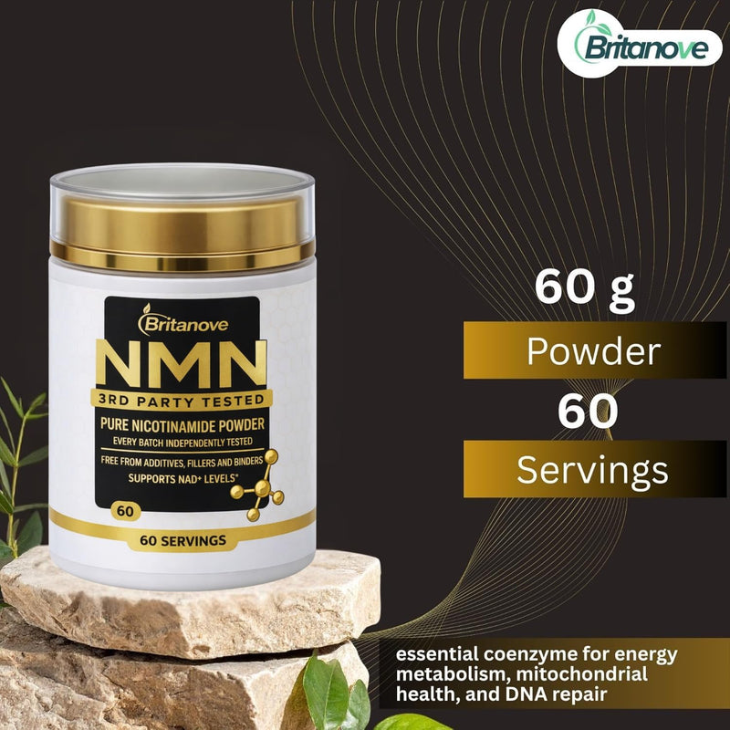 NAD Precursor Powder – 1000 mg Daily Serving – High Purity Food Supplement – Vegan – NAD+ Support Formula – UK Supplement