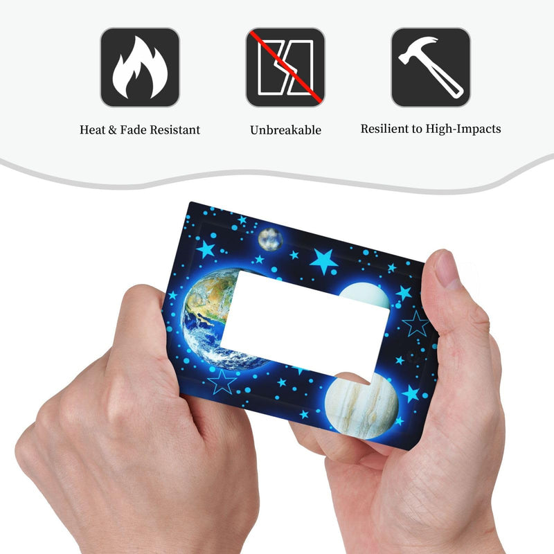 [Australia] - Stars Planet 1 Gang Light Switch Cover Blue Solar Decorative Wall Plate Single Rocker System Glow GFCI Switchplate Electrical Faceplate for Home Nursery Decor 1-Gang Rocker /5 x 3 IN Stars Solar System Planets 