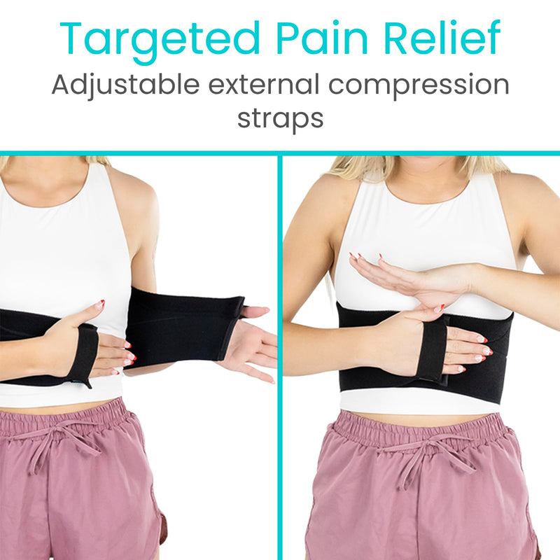 Vive Broken Rib Brace for Women, Men - Rib Cage Support Belt for Fractured, Cracked, Broken or Bruised Ribs - Post Surgery Compression Garment Wrap - Diastasis Recti Belly Band Small
