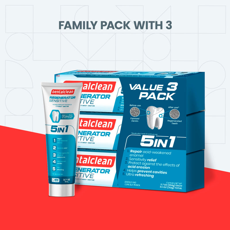[Australia] - Pack of 3 Regenerating Tooth Gel - Natural Mint, Enamel Regeneration and Cavity Prevention - 3.7 oz 104g 1.2 Ounce (Pack of 3) 