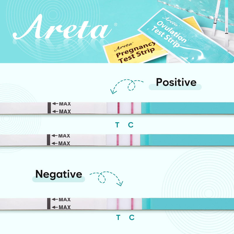 Areta Ovulation Test Strips Kit: 30 LH Fertility Tests for Women | Fast & Convenient Ovulation Predictor Kit Blue, Expiration Date 11/21/2026