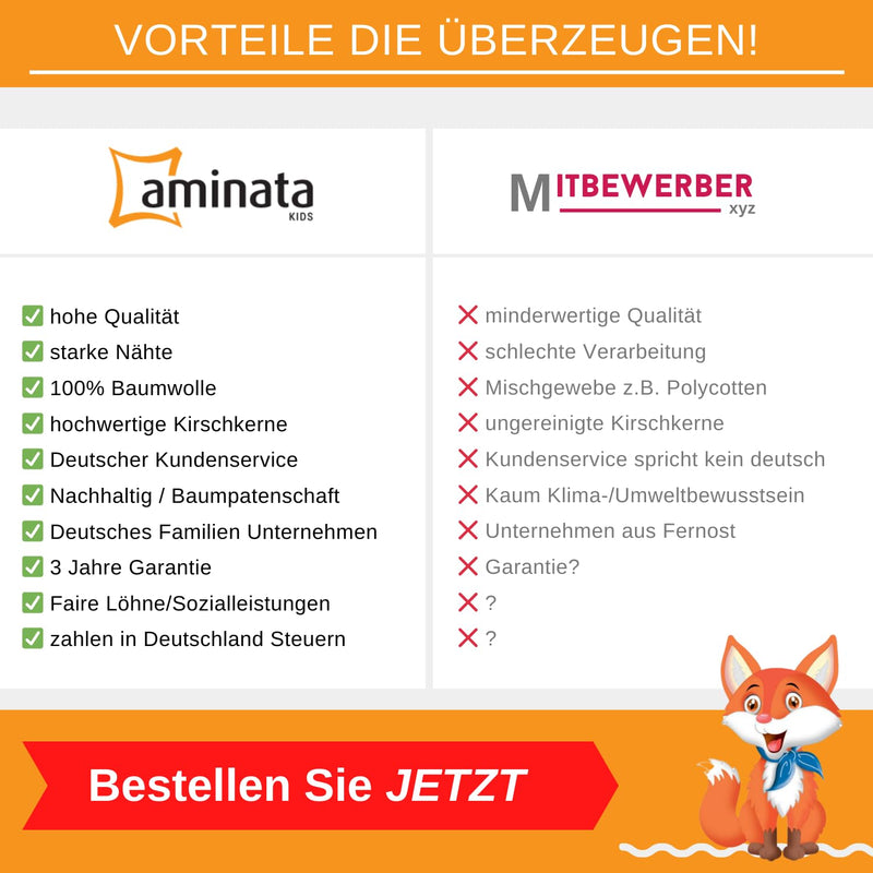 [Australia] - Baby heat pillow - heat belt cherry stones - cherry stone pillow for babies & toddlers - grain pillow for stomach ache & flatulence - gift for birth & baptism 