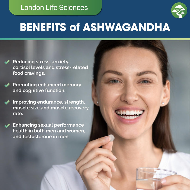 365 Tablets KSM-66 Ashwagandha 2000mg +5 Percent Withanolides Highest Concentration Vegan Organic Root Extract UK Supplier London 365 count (Pack of 1)