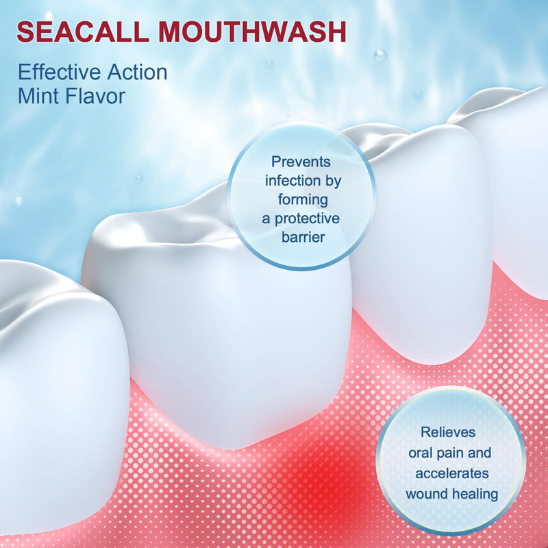 [Australia] - Oral Rinse Mouthwash - Mouth Rinse Help Canker Sores & Gingival Bleeding Treatment - Fresh Mild Mint (100ml/3.4 Fl oz) 