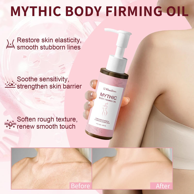 Mythic Body Firming Oil for Women, Unscented Body Oil, 4 FL OZ Moisturizing Skin Care Oil with Vitamin E, Lightweight Fast Absorbing for Dry Skin Daily Use 4 Fl Oz (Pack of 1)