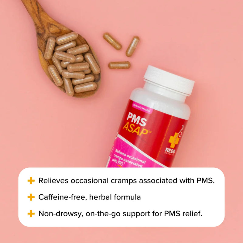 [Australia] - Redd Remedies, PMS ASAP, Includes Cramp Bark & Dong Quai, 60 Vegan Capsules 