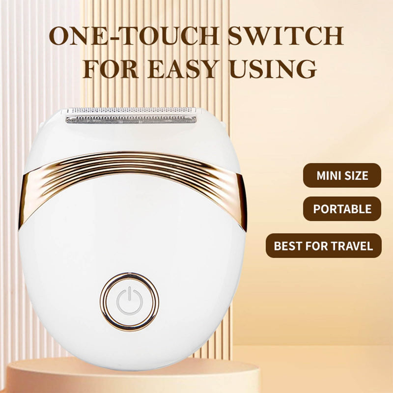 [Australia] - Portable Electric Razor Bikini Trimmer for Women, Skin Epilator for Face, Epilators Hair Removal for Women, Wet & Dry Hair Removal Device for Arms, Legs, Face, Underarm (White) White 