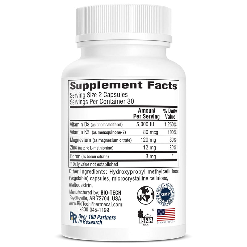 Bio-Tech Pharmacal D3 Plus (60 Count) 60 Count (Pack of 1)