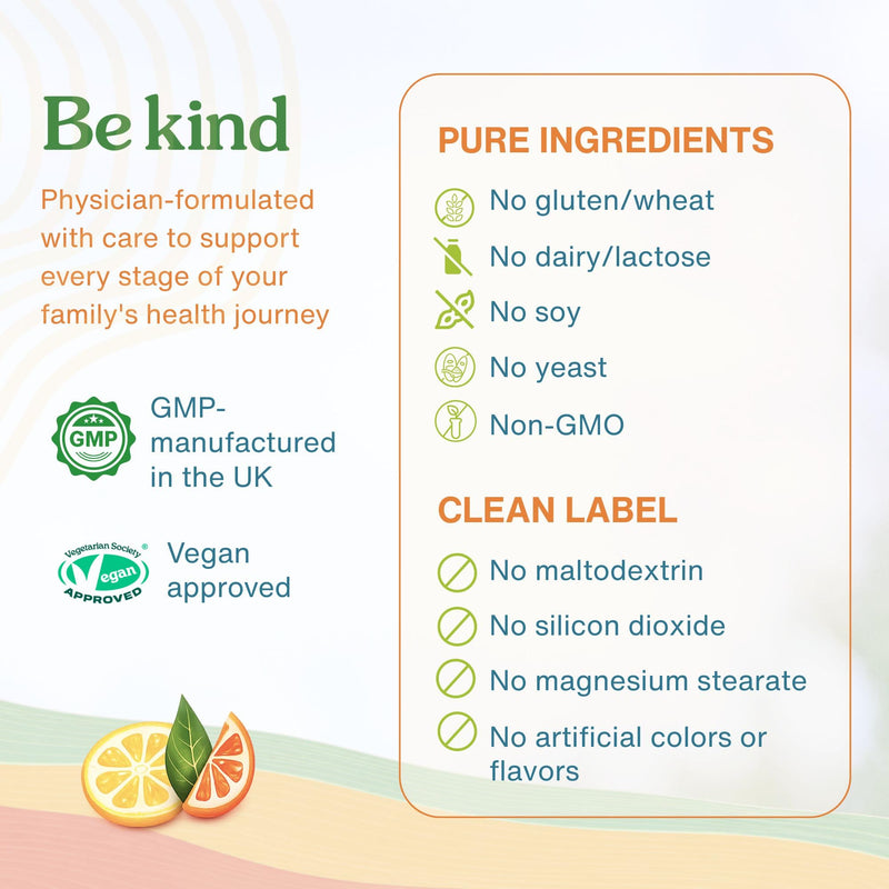 Igennus Vitamin C Chewable 250-500mg Gentle & Buffered for Kids & Adults | Optimized Absorption with Sodium Ascorbate & Ascorbic Acid, Sugar Free Natural Orange & Lemon Flavors, 120–240 Servings