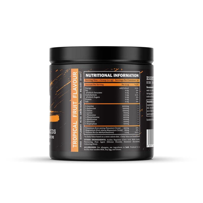 EAA 375g Amino Acid Supplements - 8g EAA Amino Acids & 6g BCAAs for Muscle Growth, Recovery & Hydration - Vegan, Zero Sugar, Gluten-Free - 30 Servings (375g, Tropical Strom)
