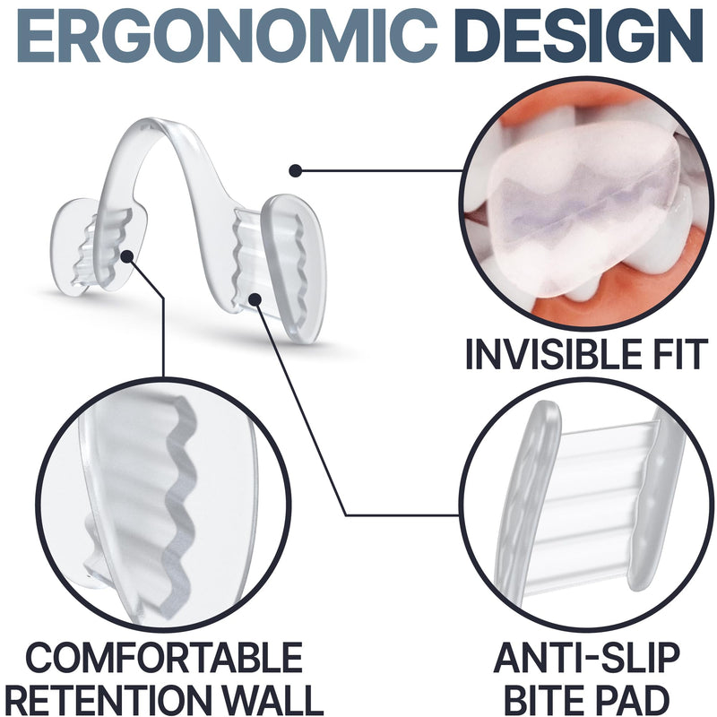 [Australia] - Mouth Guard for Grinding and Clenching Teeth at Night, Sleep Night Guard, Grinding Protection, Clenching Protection, Teeth Bruxism Mouth Piece with Travel Hygiene Case (2set) (1set) 1set 