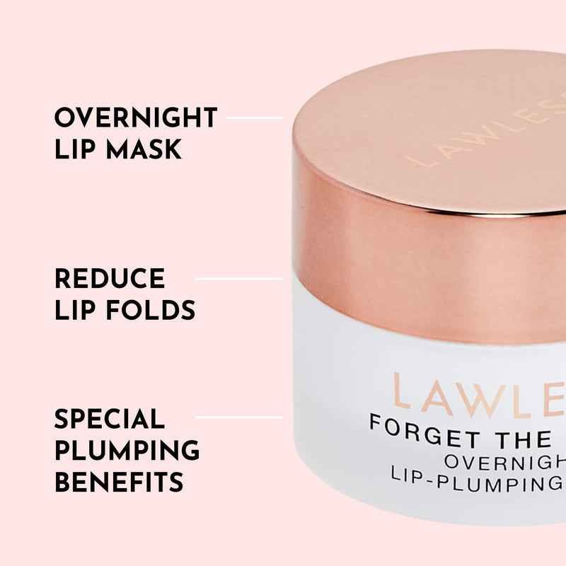 Lawless Forget the Filler Lip Mask - Sweet Dreams - Premium Overnight Lip Plumping Treatment with Natural Ingredients Designed to Plump, Hydrate, and Smooth Lips - 0.28 oz