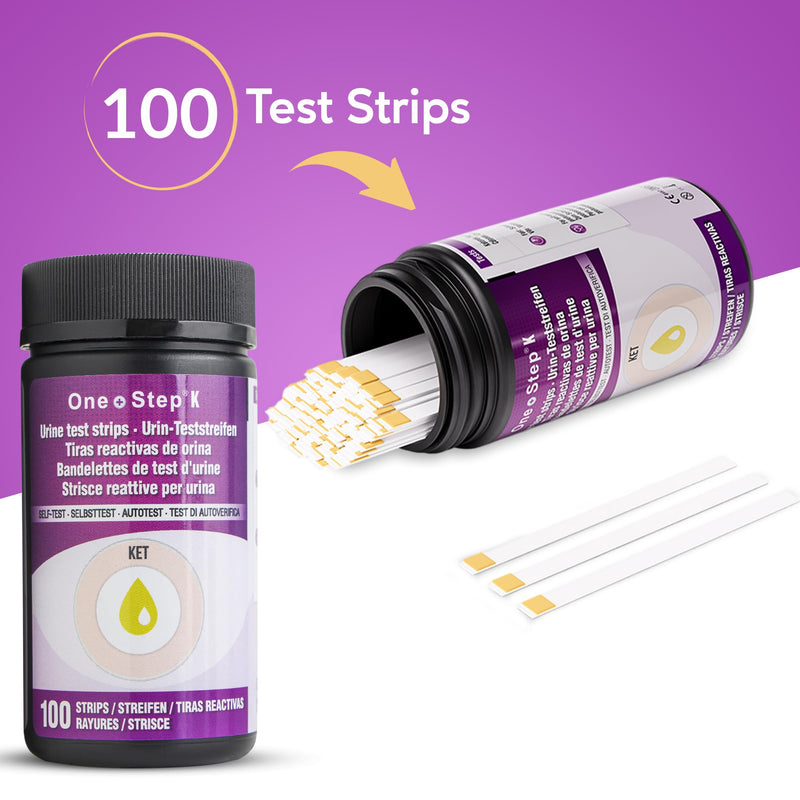 [Australia] - K Ketone Urine Test Strips, 100 x Keto Strips, Test for Ketosis on Ketogenic & Low-Carb Diets, Home Urinalysis Keto Test, Ketosis Checker for Ketone Measuring, Keto Diet Essentials 