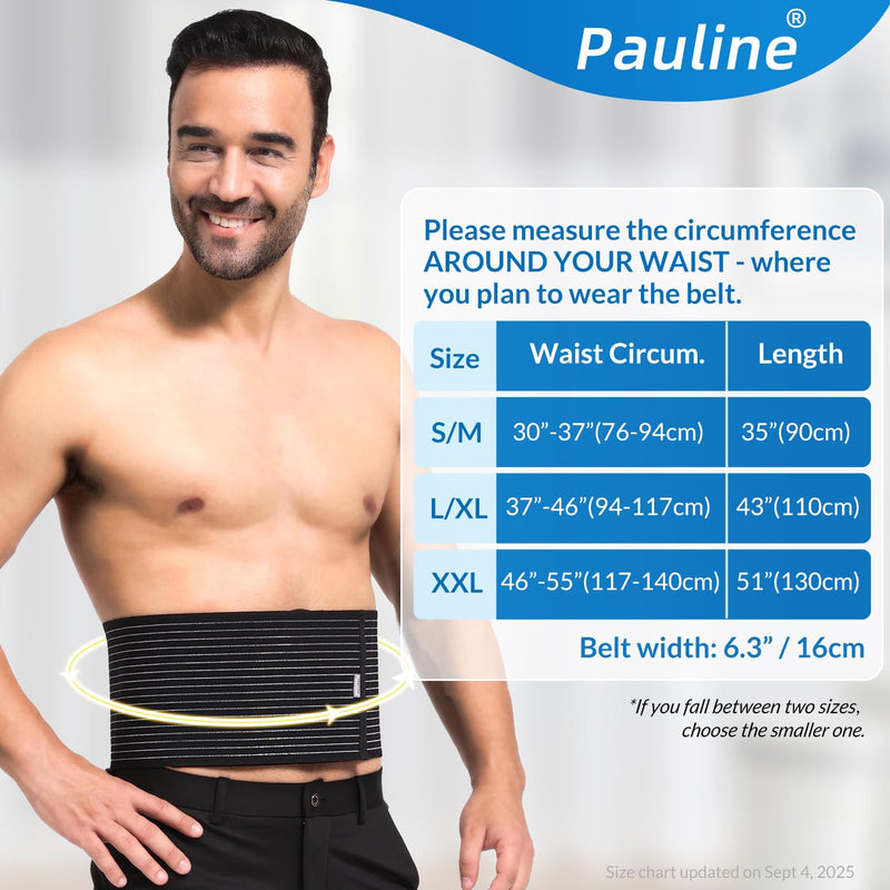 [Australia] - Umbilical Hernia Belt with 2x Compression Pads, Abdominal Support Binder for Men & Women Belly Compression/Incisional, Femoral, Spigelian Hernia Post Surgery Pain Relief (L/XL) L/XL 