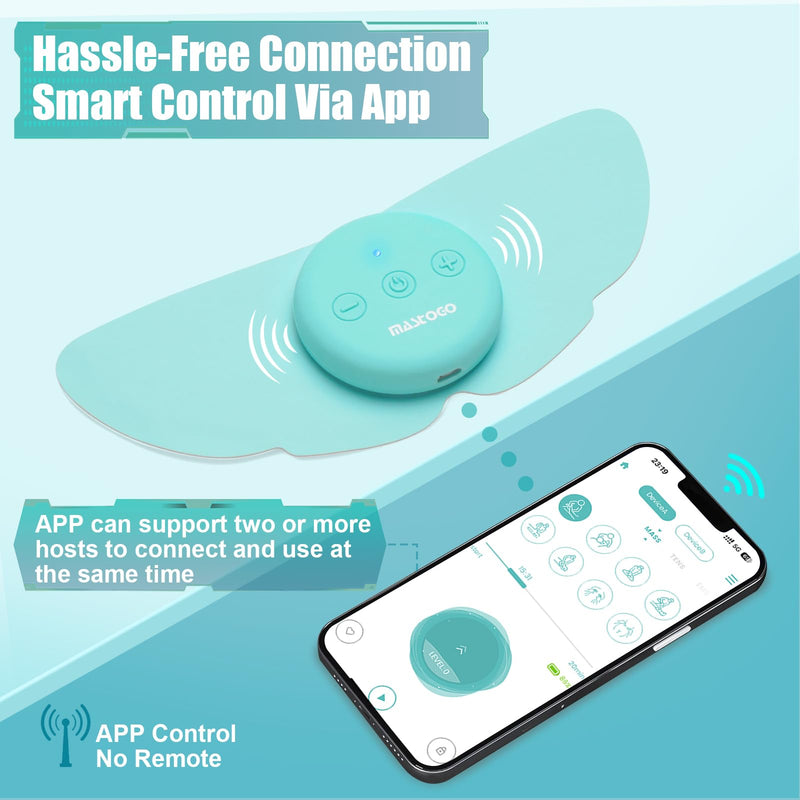 26 Mode Wireless TENS Unit, Effectively Relieve Pain,App-Controlled | Rechargeable EMS Massager, Smart Pocket-Size TENS Machine, Drug-Free Pain Relief for Neck, Back & Shoulder, 3 Premium Pads