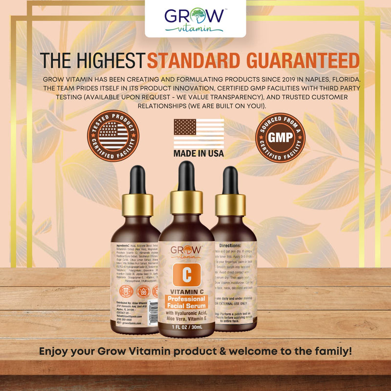 True Skin Vitamin C Serum for Face with Hyaluronic Acid, Vitamin E, Aloe Vera and Jojoba Oil, Hydrating & Brightening Serum for Anti Aging, Dark Spots, Fine Lines & Wrinkles, 1 fl oz | Hyaluronic Acid, Vitamin E, Aloe Vera and Jojoba Oil, Hydrating & B...