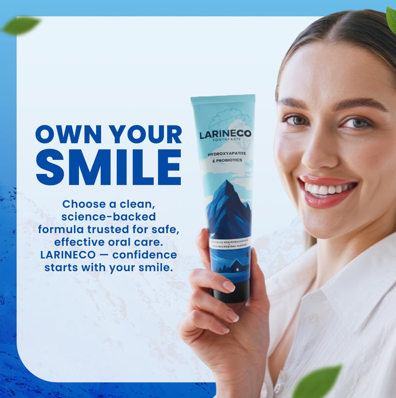 [Australia] - Larineco Nano Hydroxyapatite Toothpaste – Sulfate Free Remineralizing Toothpaste – Enamel Care, Gentle Whitening, Sensitive Teeth, Non Sulfate – 4oz 