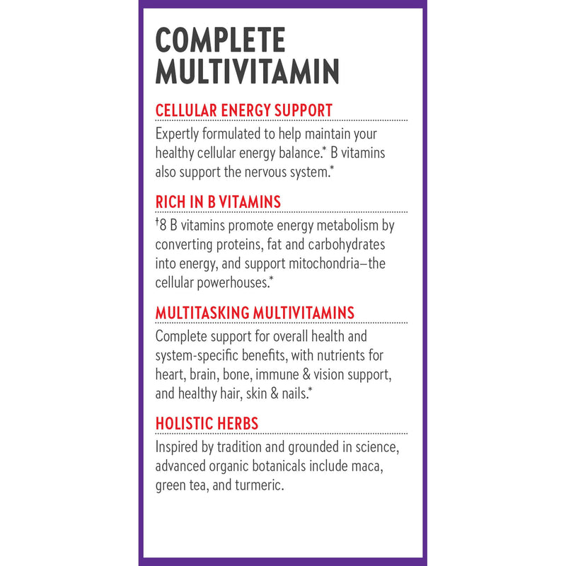 New Chapter Perfect Energy B Vitamin Multivitamin, 96 Count | Balanced Cellular Energy and Stress Support with B Vitamins, Vitamin D3, and Organic, Non-GMO Ingredients, ONE Daily Formula