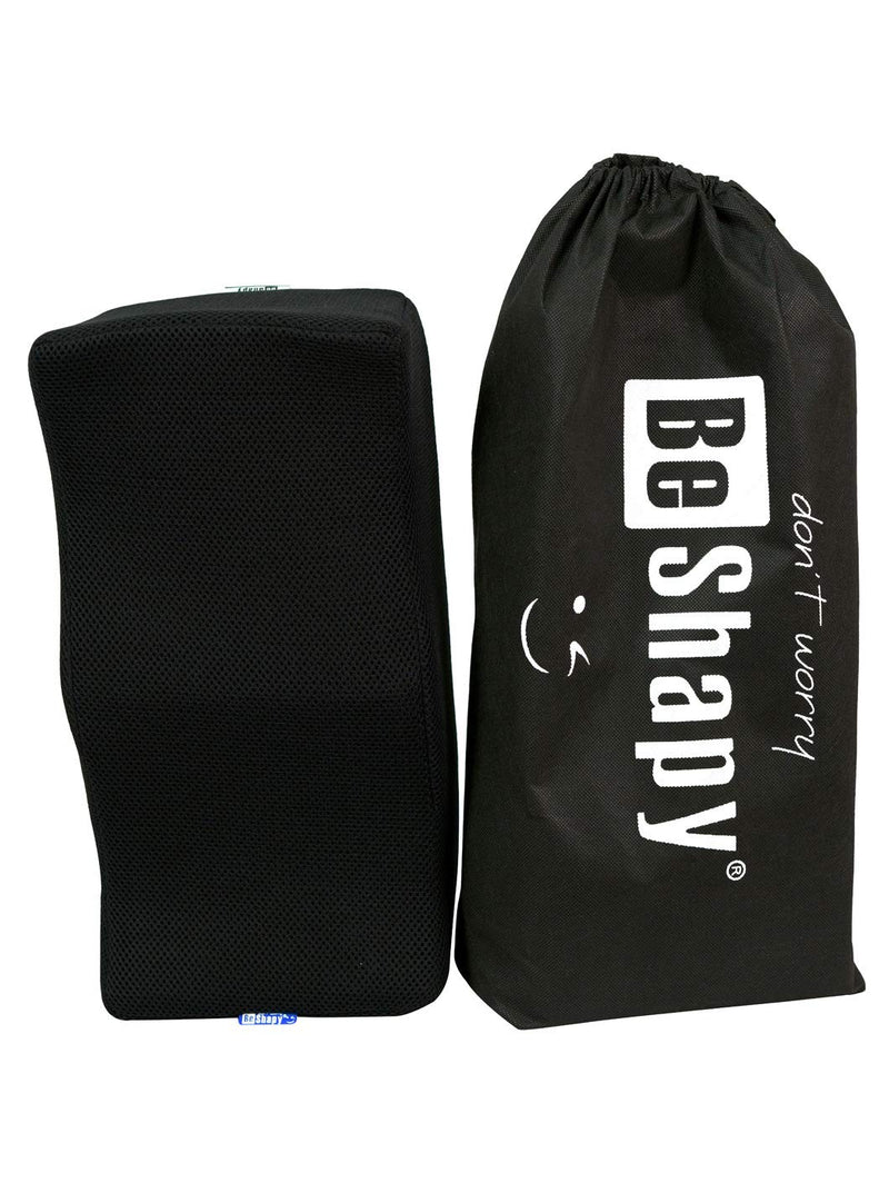 [Australia] - BE SHAPY C001 BBL Recovery After Surgery Firm Memory Foam Lumbar Support Butt Pillow Firm - Black Unique 