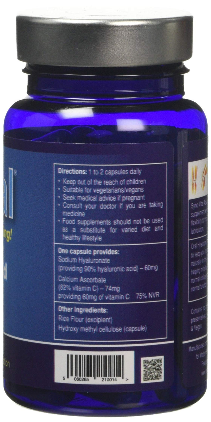 Oral Hyaluronic Acid with Vitamin C, 60 Capsules, 120 g