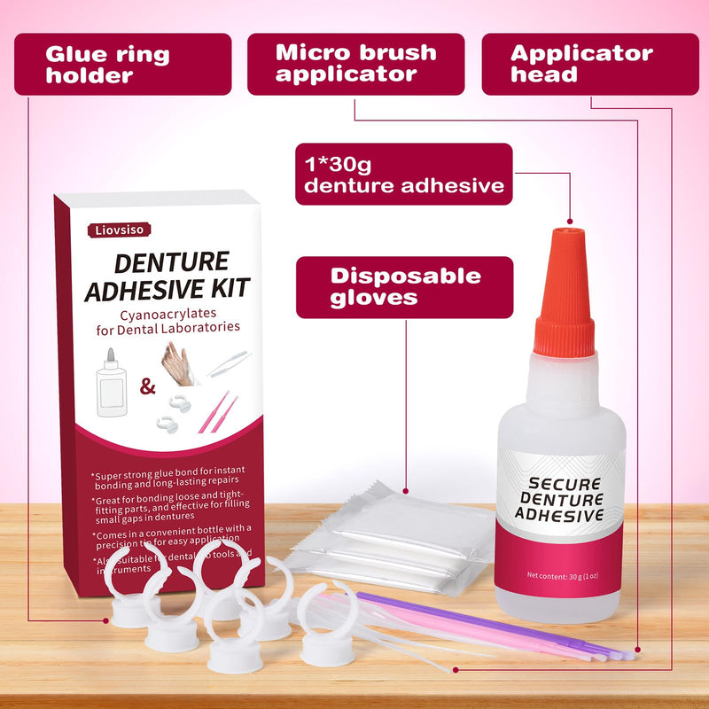 [Australia] - Dental Lab Instant Bonding Dental Glue (1oz), Repair Cracks & Secure Loose Teeth, Experience a Secure Bond That Lasts from Days to Weeks 