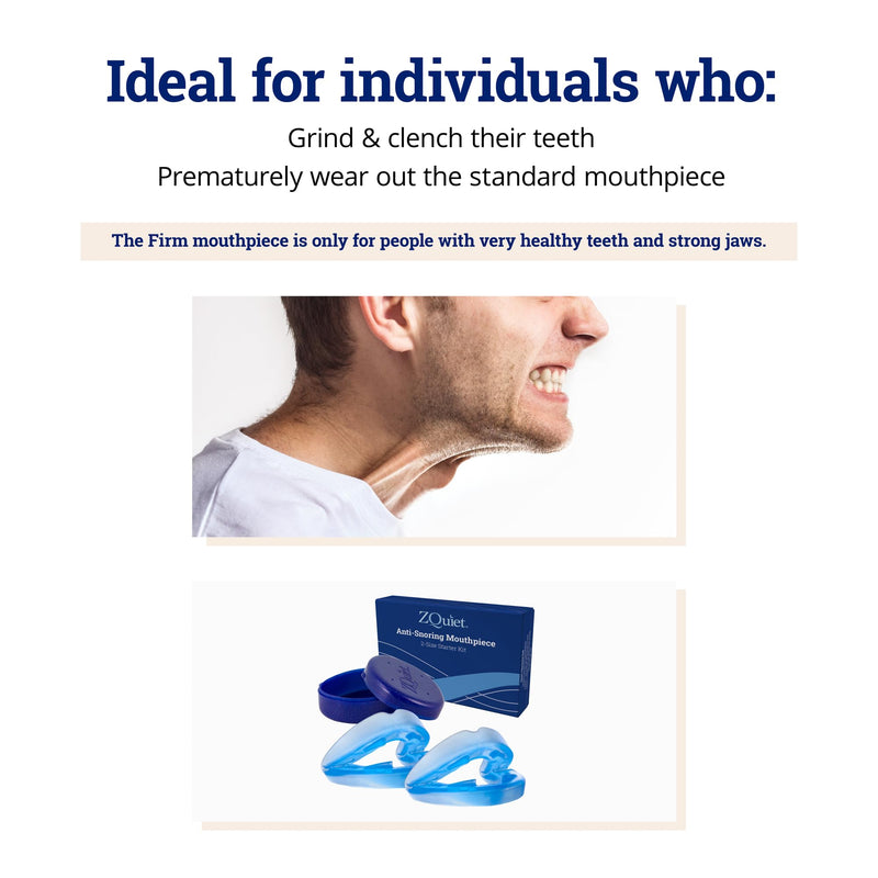 [Australia] - ZQuiet, Anti-Snoring Mouthpiece, Firm Size #1, Strong & Durable Mouthguard, Ideal for Those Prone to Teeth Grinding & Clenching, Made in USA, Size 1 