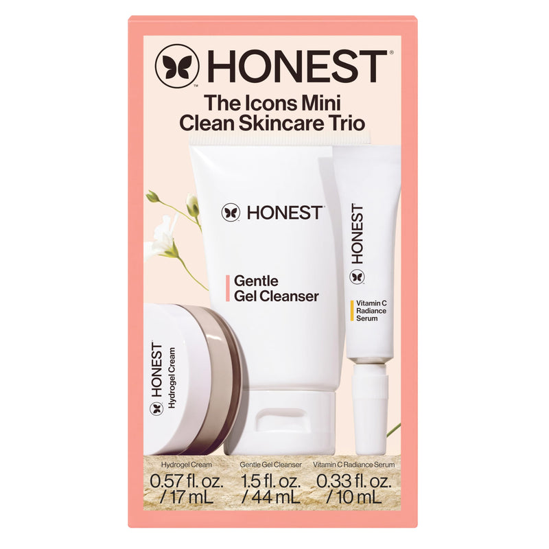 Honest Beauty The Icons Skincare Trio Travel Kit, Sensitive Skin, Vegan 2.4 Fl Oz (Pack of 1)