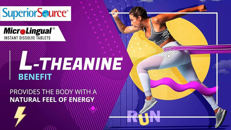 [Australia] - Superior Source L-Theanine 200 mg - Brain Health Support Supplement for Adults - Supplement Formula Aids Better Sleep & Daily Energy - Supports Concentration Naturally - 100 Instant Dissolve Tablets 