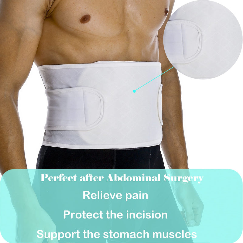 Hernia Belts for Men Abdominal Support Surgical Belly Binder Stomach Wrap Band After Surgery Medium