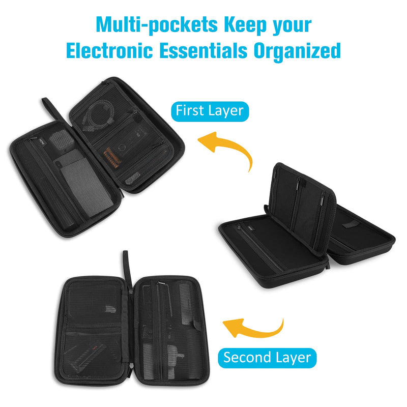 ProCase Tech Organizer Travel Case Bundle with Travel Toiletry Pouch