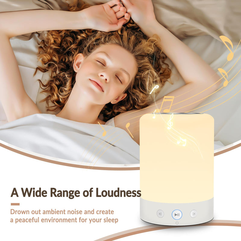 [Australia] - Kipcush Night Light White Noise Sound Machine, Max 8H Timer, 20 Soothing Sleep Sounds. Portable Design for Bedroom, Office, Nursery, Travel, Up to 8 Hours Battery Life 