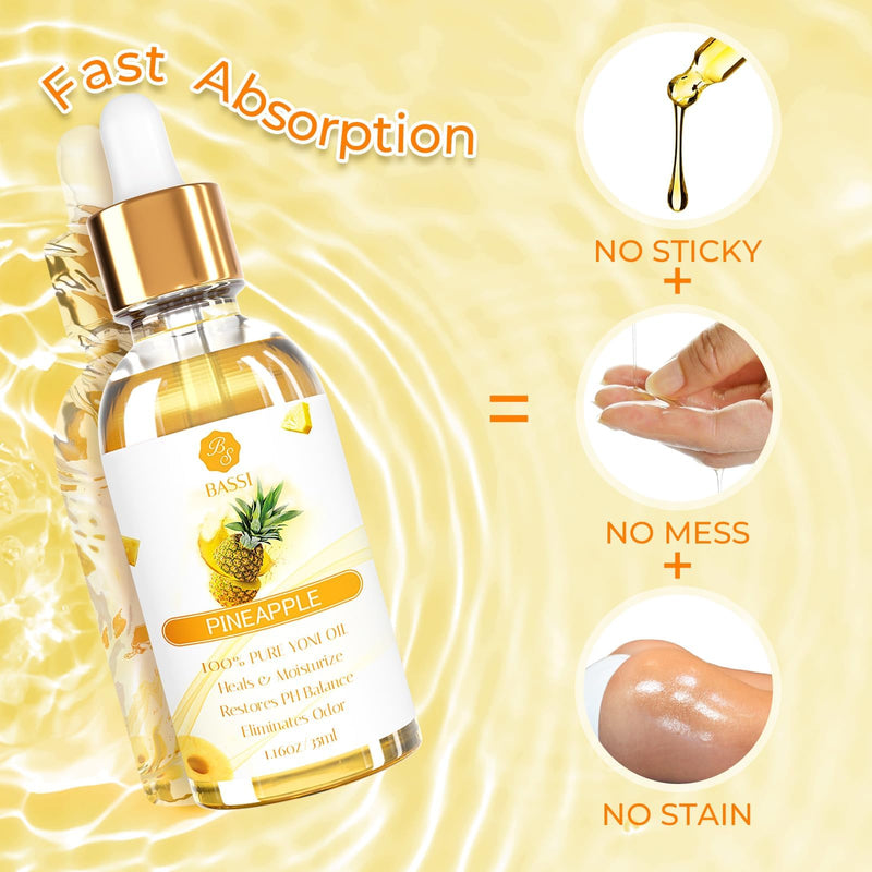 [Australia] - 3PCS Yoni Oil for Women Organic Feminine Oil, Ph Balance Remove Odor, Peach Strawberry Pineapple Essential Oil, All Natural Essential Oil, 1 fl oz/pc Mixed fruit 