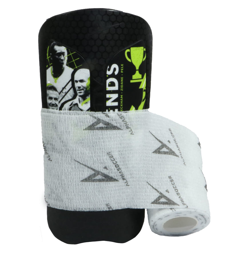 Alpha Wrap Athletic Tape Box - Pre Wrap Tape for Shin Guards, Soccer Tape Sports Wrap Set 12 Pack White