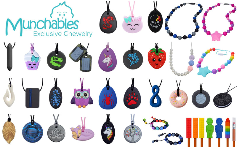 [Australia] - Munchables Kids' Chew Bracelet - Sensory Chew Jewelry by Munchables Navy (Small) Navy (Small) 