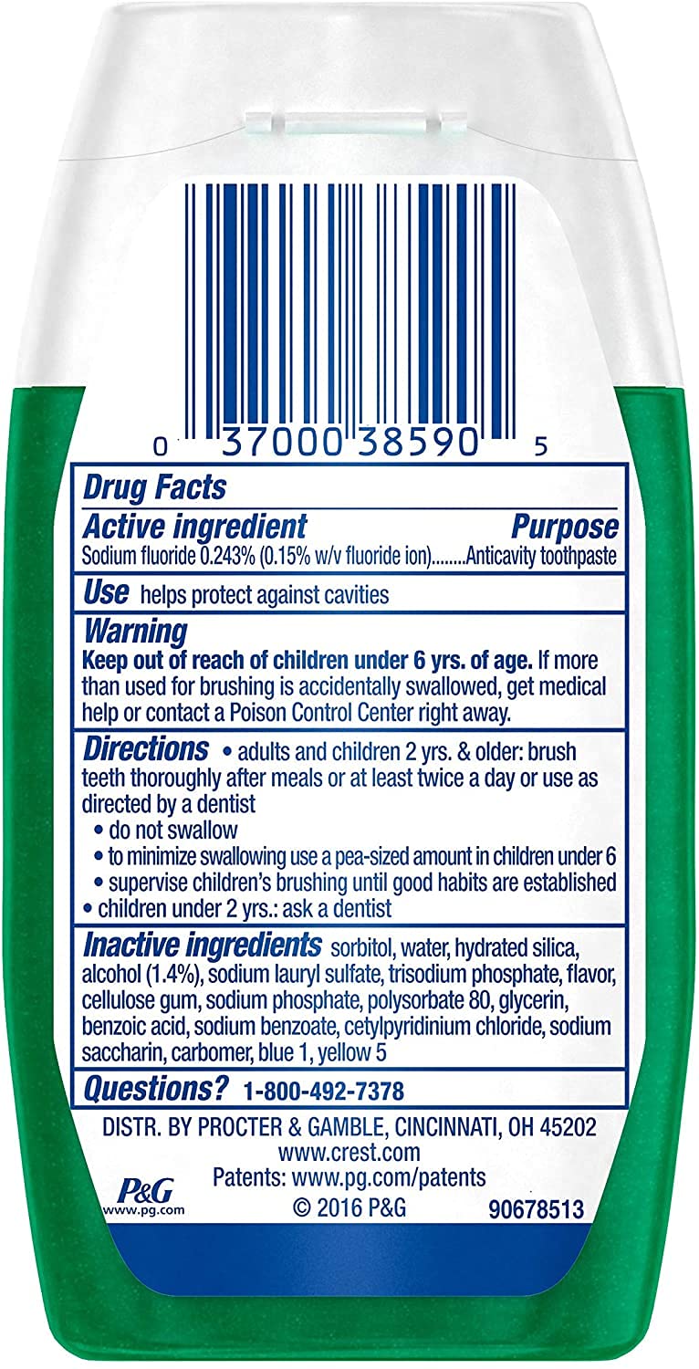 [Australia] - Crest Complete Whitening Plus Scope Tartar Control Toothpaste, Minty Fresh Liquid Gel, 4.6 Oz (130g) - 3 Mint 4.6 Ounce (Pack of 3) 