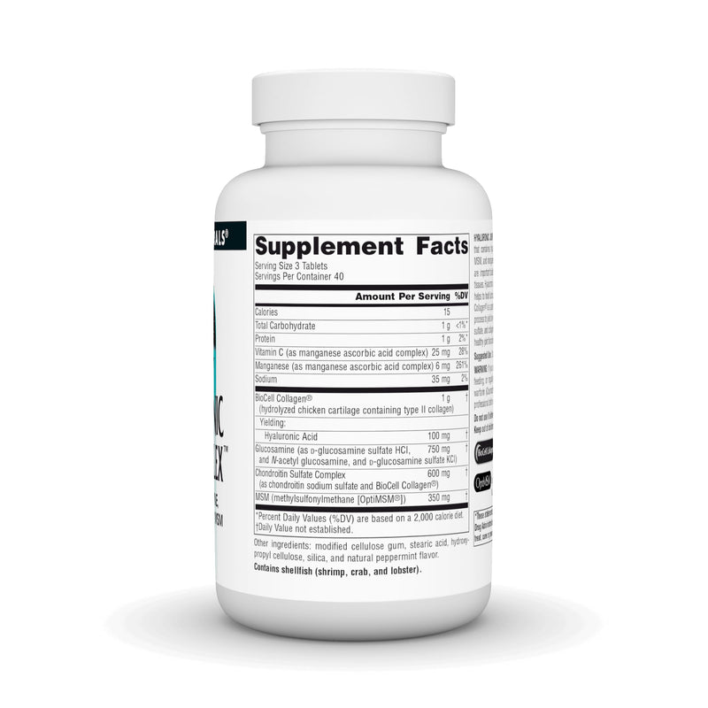 [Australia] - Source Naturals Hyaluronic Joint Complex with Glucosamine, Chondroitin & MSM Extra Strength - 120 Tablets 120 Count (Pack of 1) 