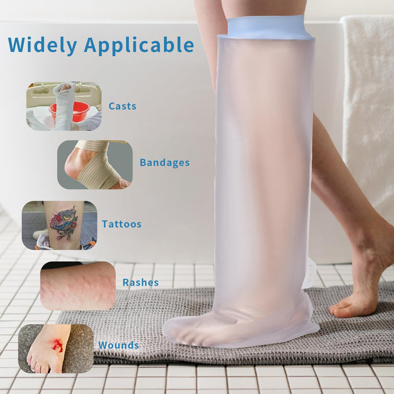 [Australia] - Fasola shower protection leg children, waterproof leg protector for plaster casts and bandages to keep dry, L children's leg - 72cm 