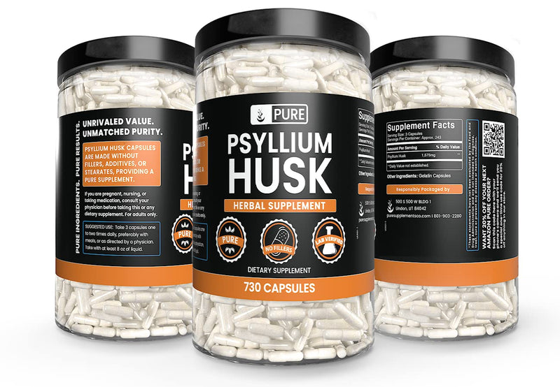 Pure Original Ingredients, Psyllium Husk, 730 Capsules | For ingredient-focused supplementation 730 Count (Pack of 1)