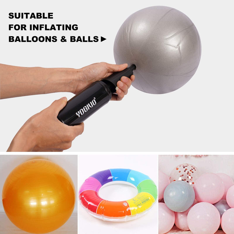 [Australia] - Exercise Ball Pump, Hand Air Pump for Stability Workout Yoga Ball, with 2 Plugs for Valve & 1 Plug Remover for Easy Deflation Hand Pump 