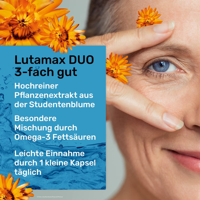 [Australia] - Lutamax DUO capsules | 30 eye capsules for healthy vision | AMD capsules | Eye vitamin tablets for age-related eye problems with 20 mg lutein zeaxanthin and omega-3 | Eye Supplement for Amd 20 mg Lutein Pack 