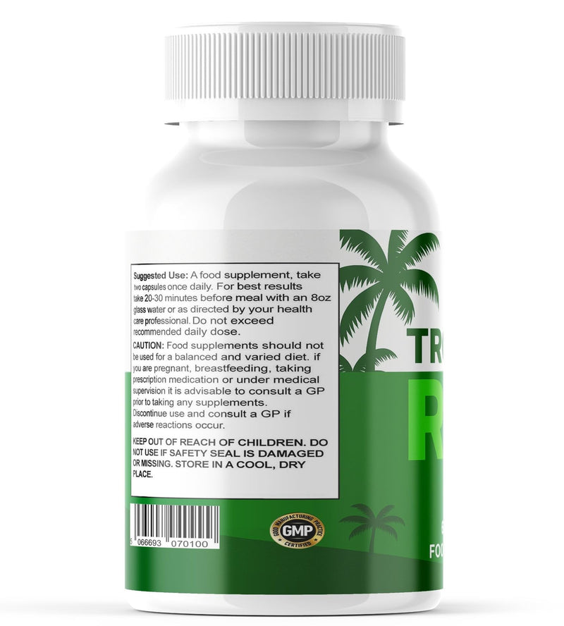 Tropical Rise Supports Male Vitality & Performance - Enhancement Capsules for Advanced Male Performance/All Natural / 60 Capsules