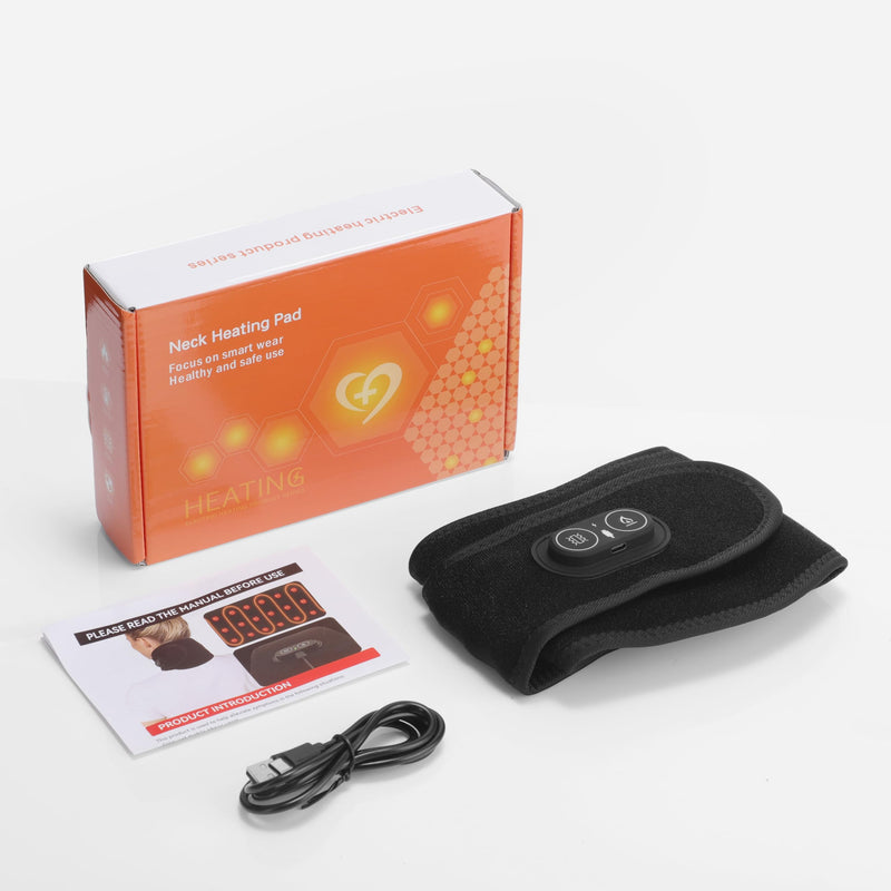 Cordless Neck Heating Pad for Pain Relief,Electric Heated Neck Wrap,3000mAh Battery Heated Neck Brace,Rechargeable Neck Warmer