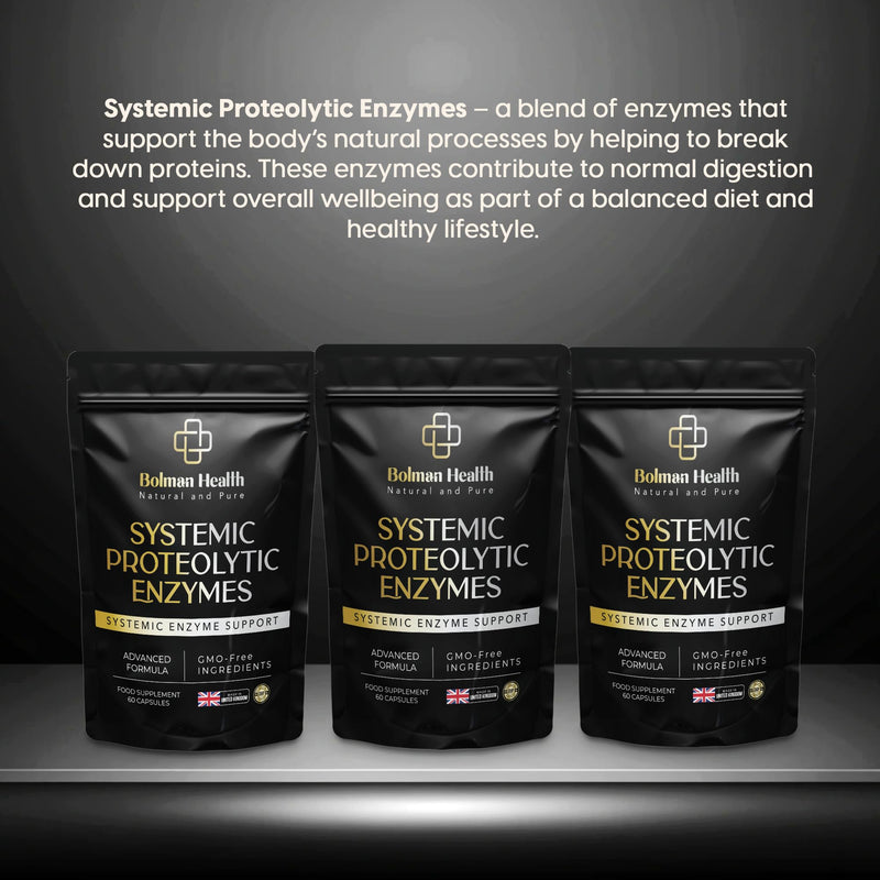 Systemic Proteolytic Enzymes | Advanced Enzyme Complex | Supports Digestion, Circulation & Immune Function | 60 Vegan Capsules | Non-GMO | Gluten-Free Enzyme Supplement 60 count (Pack of 1)