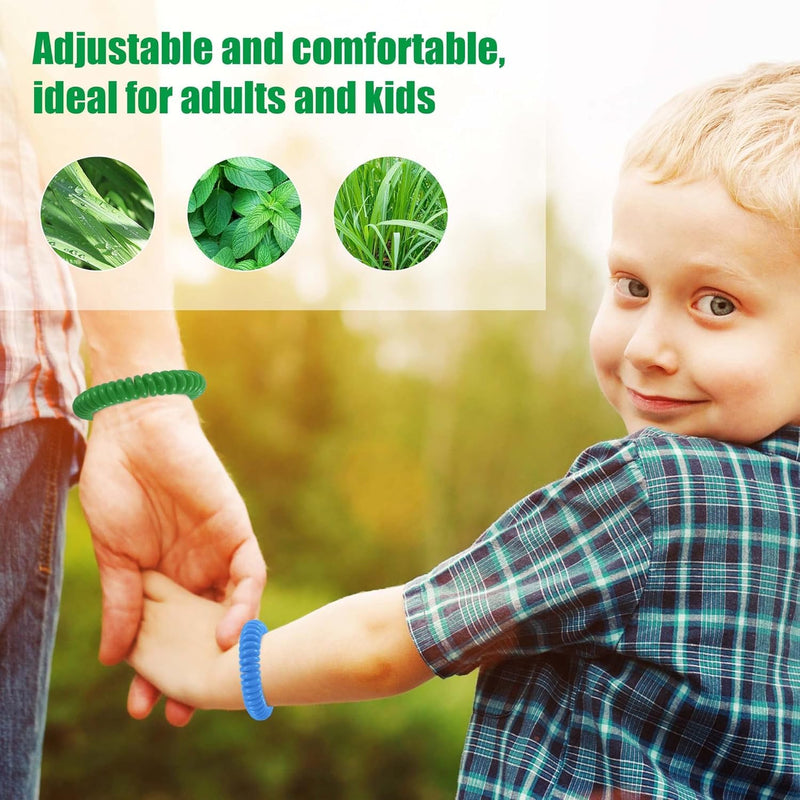 [Australia] - 48 Pack Mosquito Repellent Bracelets with 72 Mosquito Patches, Individually Wrapped Mosquitoes Bracelets Stickers for Camping Swimming Outdoor Indoor, Deet Free 